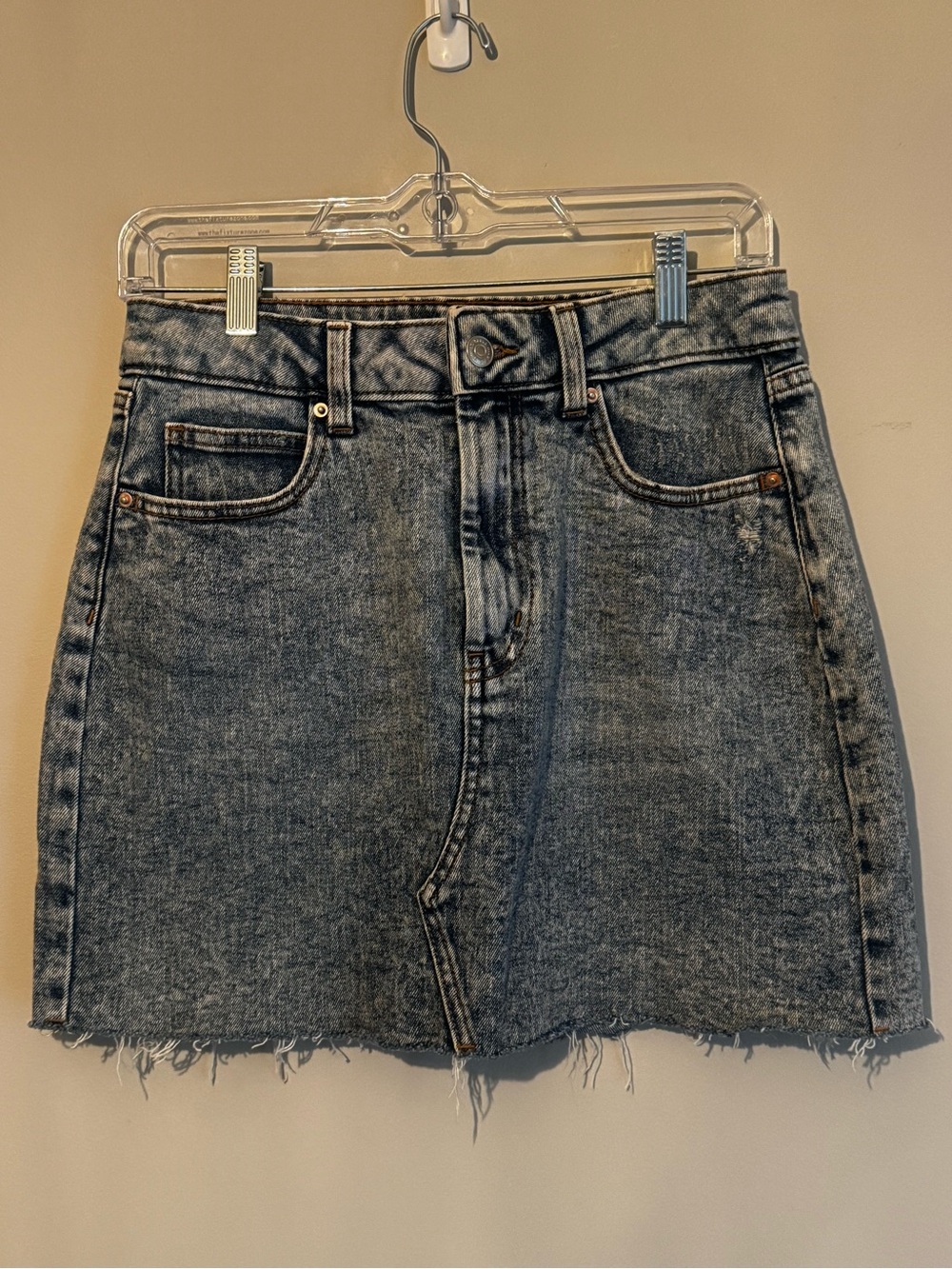 Women's Acid Wash Denim Skirt